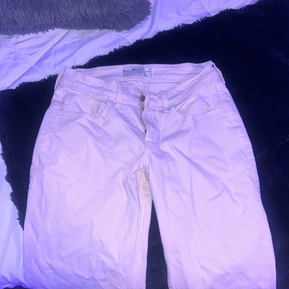 Hollister Cream Straight Leg Jeans